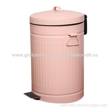 Pink stainless steel step bin in good quality and competitive price